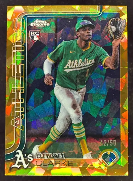 2025 Topps Chrome Update Sapphire Gold Refractor #USC15 Denzel Clarke RC /50