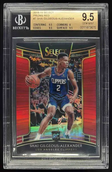 2018-19 Select Red Prizms #7 Shai Gilgeous-Alexander RC Concourse