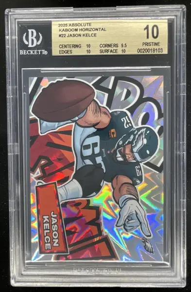 2025 Panini Absolute Kaboom - Horizontal #22 Jason Kelce BGS 10