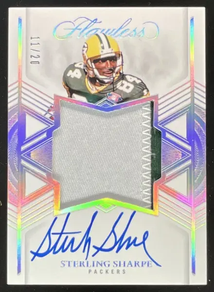 2025 Panini Flawless Star Swatch Signatures Silver #17 Sterling Sharpe Auto /20