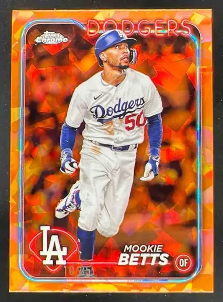 2024 Topps Chrome Sapphire Chrome Orange Refractor #250 Mookie Betts /25