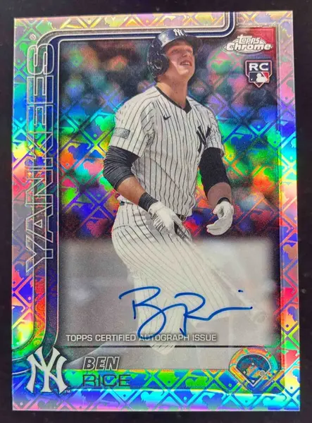 2025 Topps Chrome LogoFractor Rookie Autograph #RA-BR Ben Rice RC Auto ...