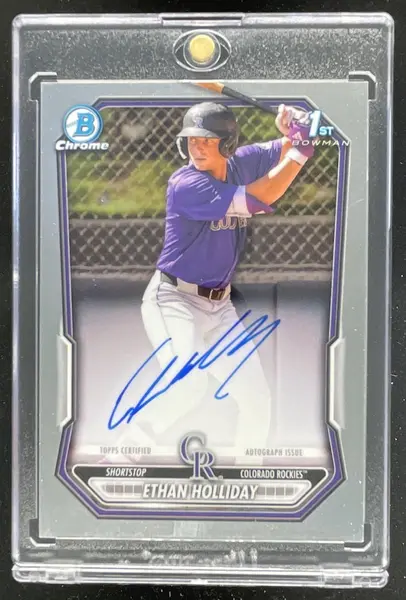 2026 Bowman Chrome Autograph #CPA-EH Ethan Holliday RC Auto