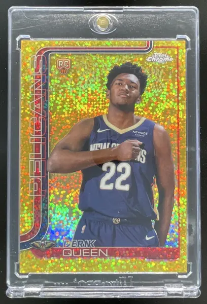 2025-26 Topps Chrome Image Variation Gold Speckle #263 Derik Queen RC SSP /50