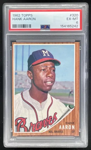 1962 Topps #320 Hank Aaron PSA 6