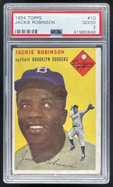 1954 Topps #10 Jackie Robinson PSA 2