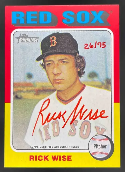 2024 Topps Heritage High Number Real One Auto Red Ink #ROA-RW Rick Wise /75