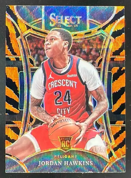 2023-24 Panini Select Tiger Prizms #334 Jordan Hawkins RC Mezzanine
