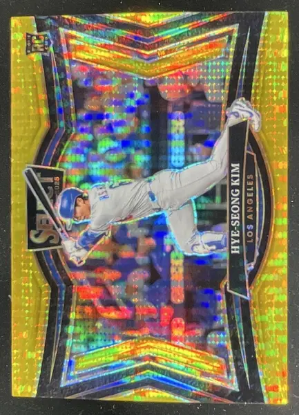2025 Panini Select Diamond Gold Pulsar Prizms #227 Hye-Seong Kim RC /10
