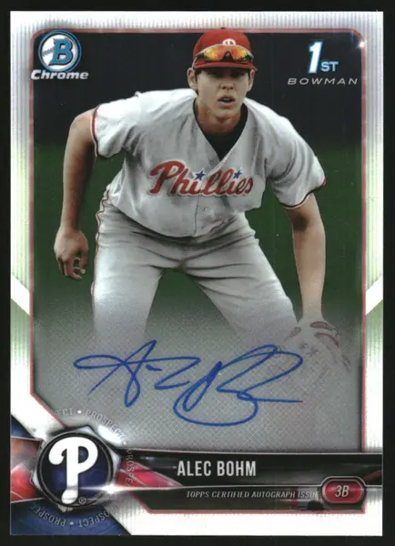 2018 Bowman Draft Chrome Pick Autographs #CDA-AB Alec Bohm Auto