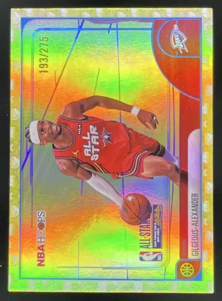 2025 Topps NBA Hoops Basketball Rainbow Yellow Shai Gilgeous-Alexander #286