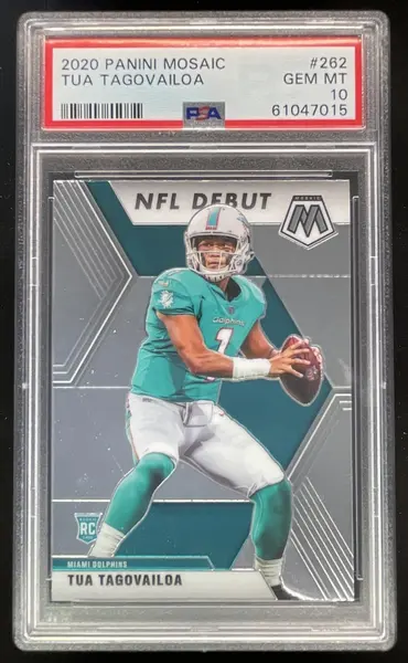2020 Panini Mosaic #262 Tua Tagovailoa RC PSA 10