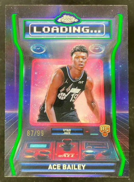 2025-26 Topps Chrome Loading Green Refractor #LD-14 Ace Bailey RC /99