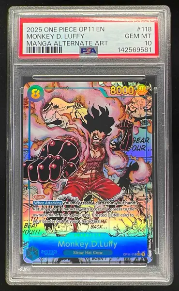 2025 One Piece OP11 EN Manga Alternate Art #118 Monkey D. Luffy