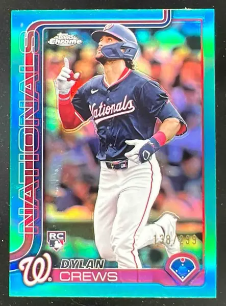 2025 Topps Chrome Teal Refractor #146 Dylan Crews RC /299