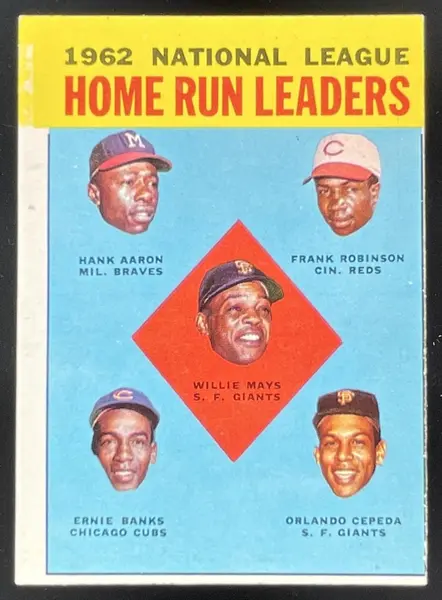 1963 Topps #3 Willie Mays Hank Aaron Frank Robinson Ernie Banks Orlando Cepeda