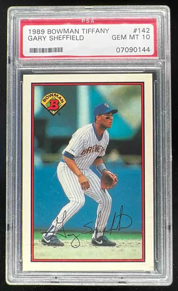 1989 Bowman Tiffany #142 Gary Sheffield RC PSA 10
