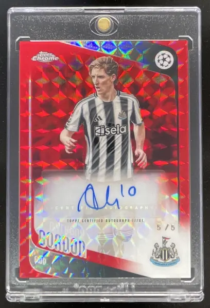 2025 Topps Chrome Chrome Red Geometric Refractor #CA-GO Anthony Gordon Auto /5
