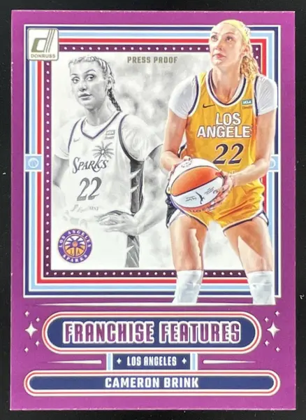 2025 Panini Donruss WNBA Franchise Features Press Proof Purple #2 Cameron Brink
