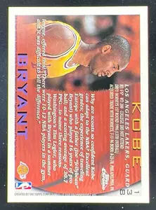 1996-97 Topps Chrome #138 Kobe Bryant RC on Fanatics Collect