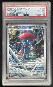 2026 Pokemon Ascended Heroes #228/217 Weavile Illustration Rare PSA 10