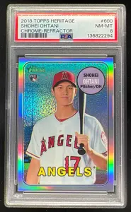 2018 Topps Ref Ohtani /569 RC PSA9 大谷 2018 Topps Heritage Chrome Refractor #THC-600 Shohei Ohtani RC