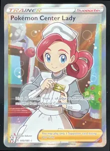 2020 Pokemon Sword & Shield Vivid Voltage #185/185 Pokemon Center Lady