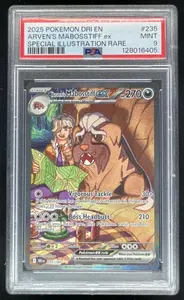 2025 Pokemon Destined Rivals #235/182 Arven's Mabosstiff ex PSA 9