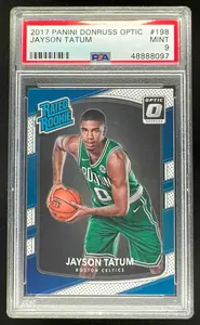 2017-18 Panini Donruss Optic #198 Jayson Tatum RC PSA 9 on