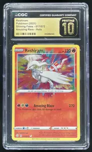 2021 Pokemon Sword & Shield Shining Fates #017/072 Reshiram Holo CGC 10