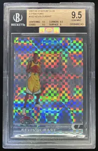 2007 Topps Chrome Kevin Durant ROOKIE RC #131 BGS 9.5 GEM MINT on
