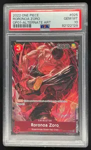 2025 One Piece OP12 EN #020 Roronoa Zoro Alternate Art PSA 10 on