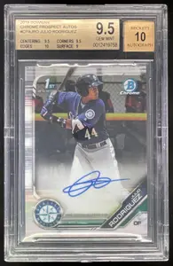 2019 Leaf Metal Draft Blue Julio Rodriguez ROOKIE AUTO 1/30 #BAJR1