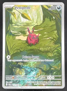 2025 Pokemon Black Bolt #132/086 Venipede Illustration Rare
