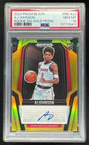 2024 Panini Prizm Deca Gold Magic Johnson AUTO /10 #PDS-MAG PSA 9