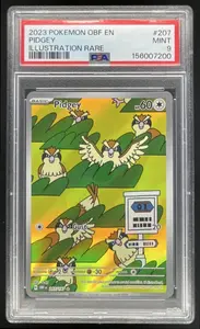 2023 Pokemon SV Obsidian Flames - OBF EN #207/197 Pidgey Illustration Rare PSA 9