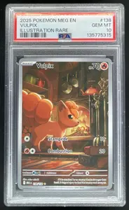 2025 Pokemon Mega Evolution #138/132 Vulpix Illustration Rare PSA 10