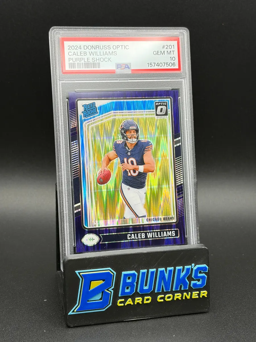 2024 Caleb Williams Purple Shock Donruss Optic PSA 10 on Fanatics