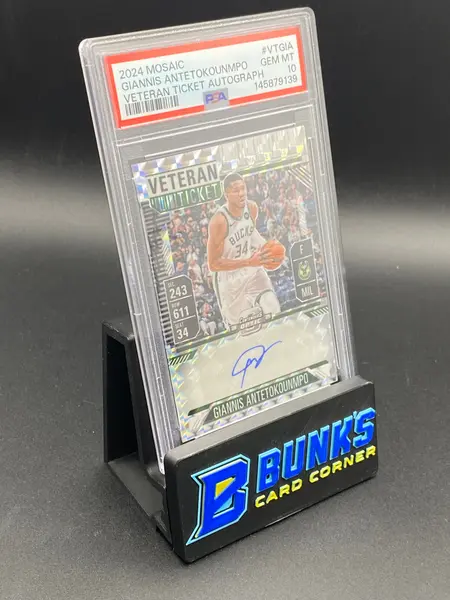 2024 Giannis Antetokounmpo Veteran Ticket Auto PSA 10 Pop 2