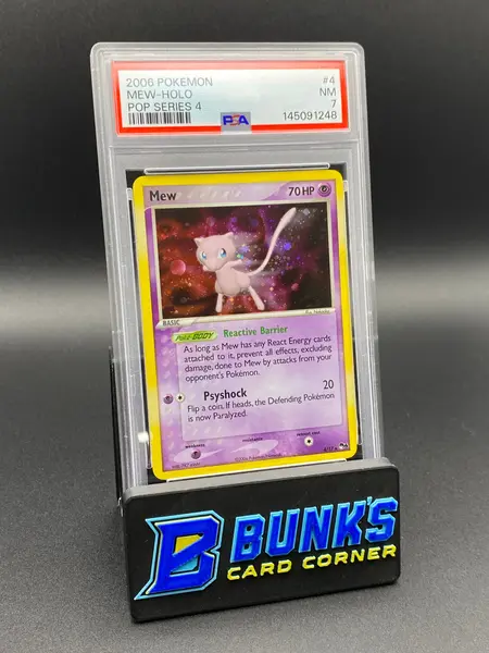 Mew Holo POP Series 4 PSA 7