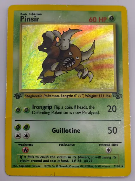 pinsir holographic pokemon card value Pinsir Holo 1st Edition Jungle HP