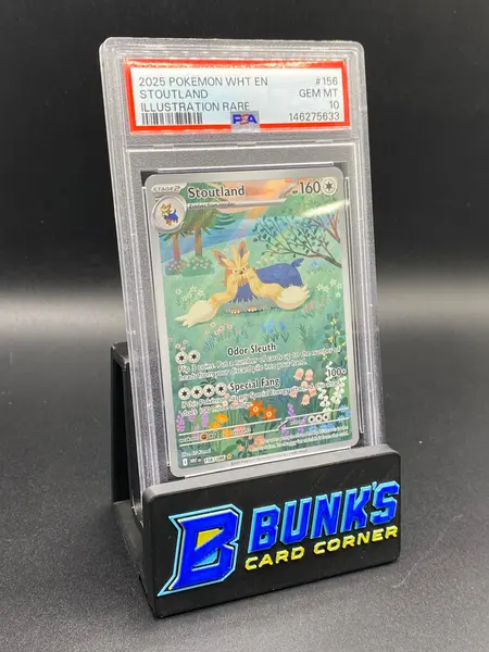 Stoutland Illustration Rare White Flare PSA 10