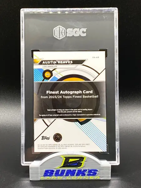 2023-24 Austin Reaves AUTOGRAPHED Black Refractor 6/25