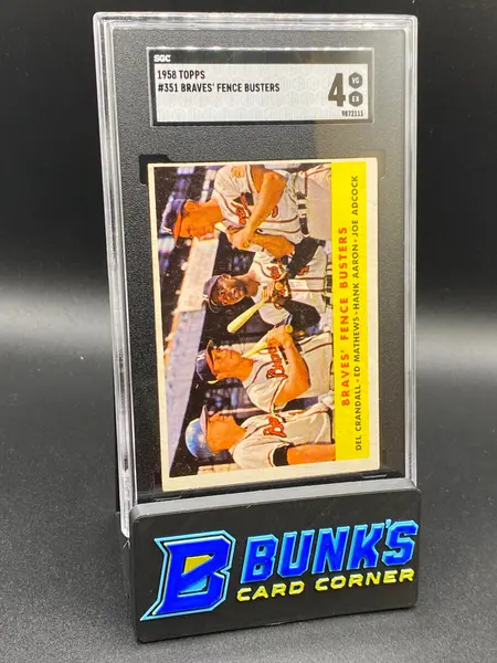1958 Brave’s Fence Busters HOF (Hank) SGC 4