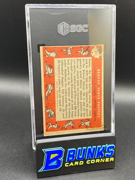 1958 Brave’s Fence Busters HOF (Hank) SGC 4