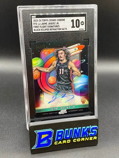 2023-24 Jaime Jaquez Jr. First Flight Signatures Black Eclipse Refractor SGC 10