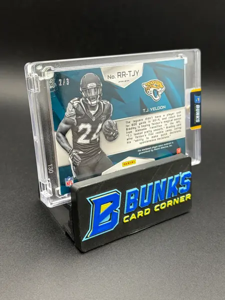 2015 TJ Yeldon Spectra Panini AU Player Worn Material Rising Rookie RC 2/3