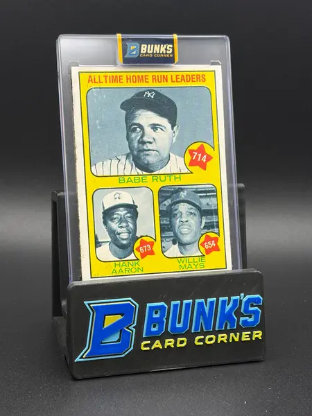 1973 Babe Ruth & Hank Aaron & Willie Mays All Time Home Run Leaders