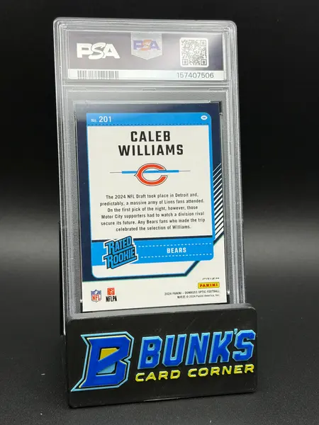 2024 Caleb Williams Purple Shock Donruss Optic PSA 10 on Fanatics