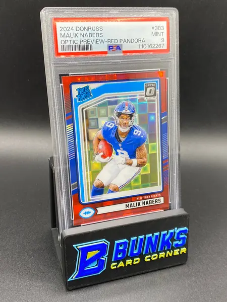 2024 Malik Nabers Optic Preview-Red Pandora PSA 9
